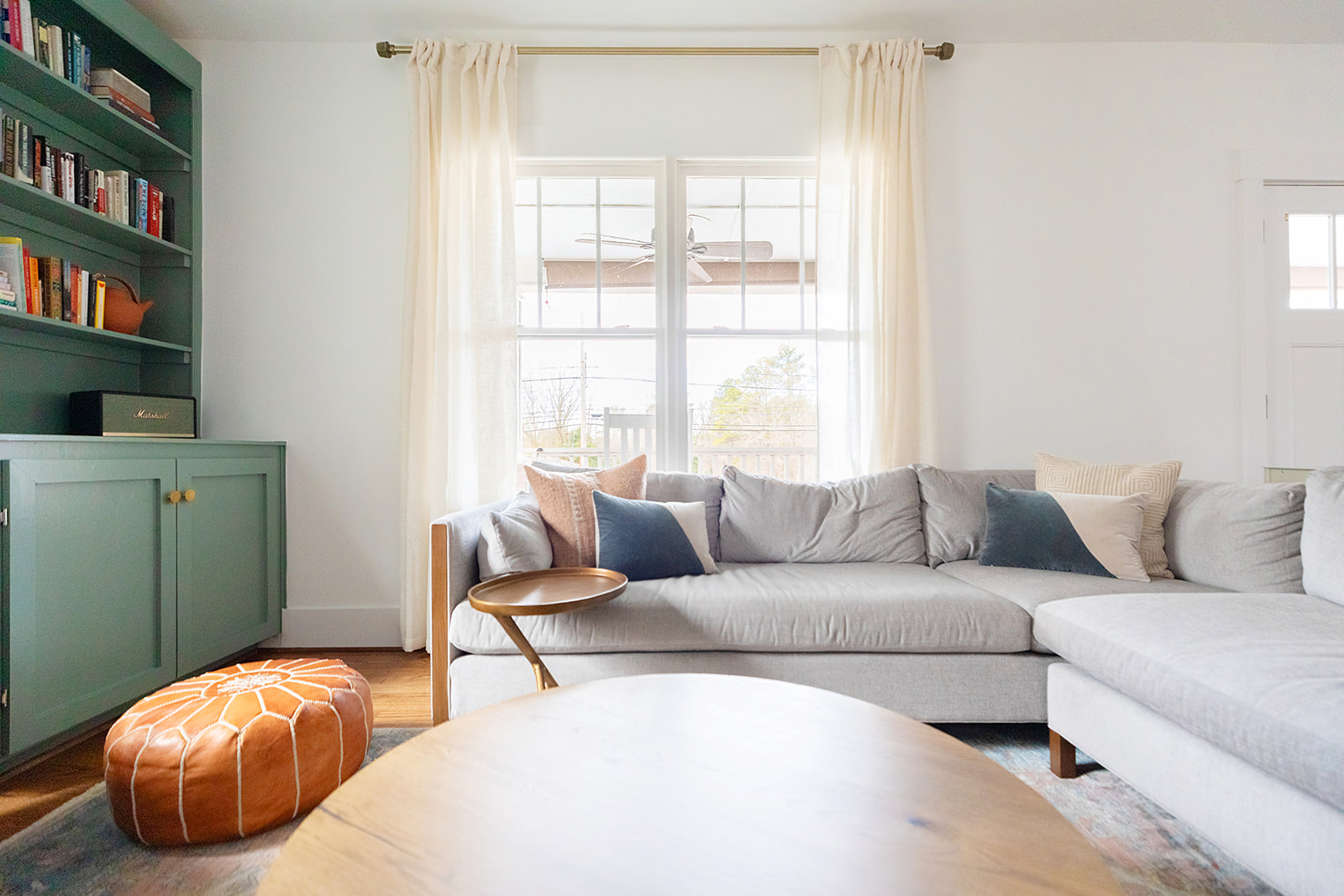 Chapel Hill Rd. Living Room View of L-Shaped Sofa Sitting Area.