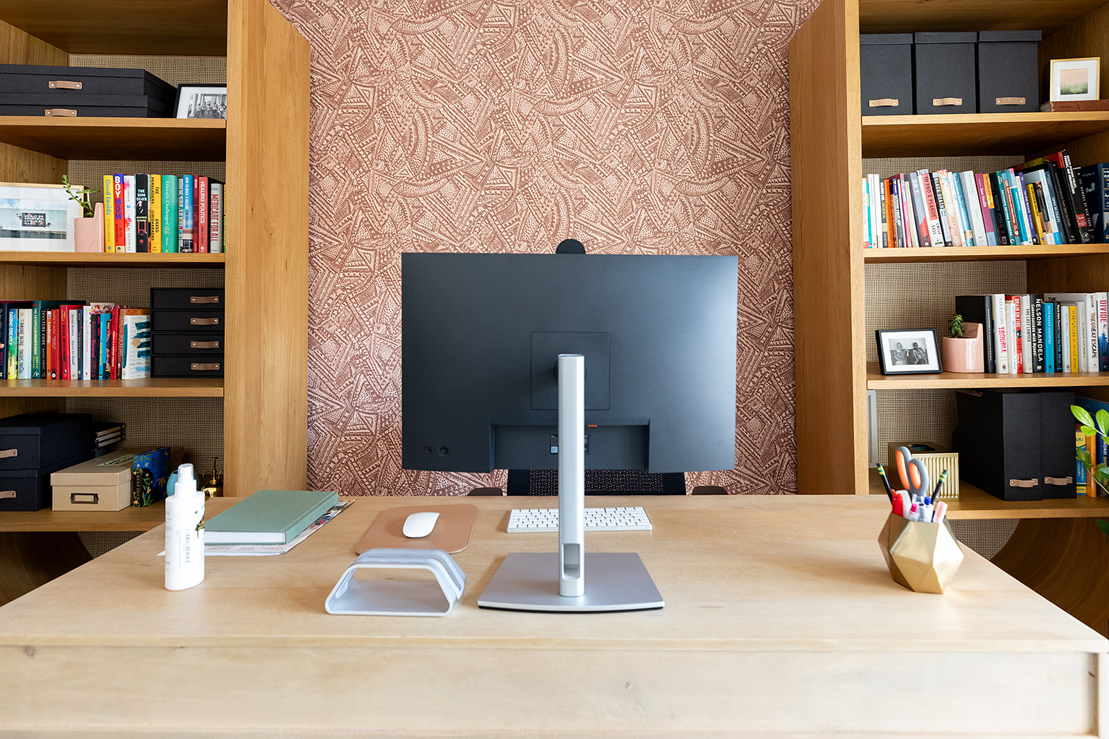 Chapel Hill Rd. Home Office Close-Up of Desk.