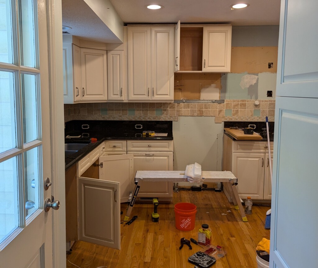 Kitchen before renovation at North Hills Drive in Raleigh, NC.