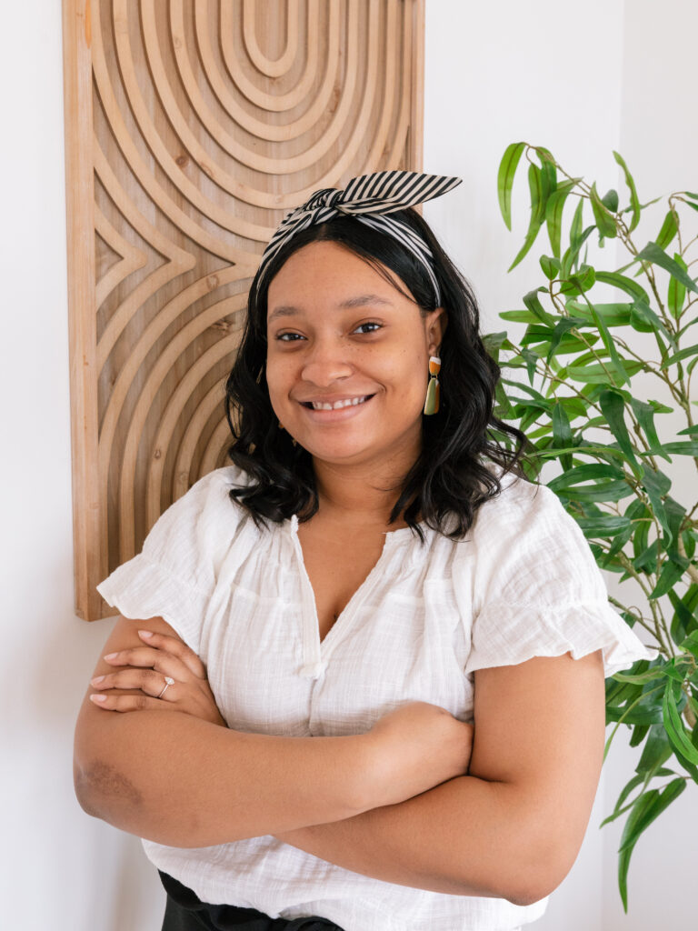 Interior designer Janae Alston while working at TEW Design Studio