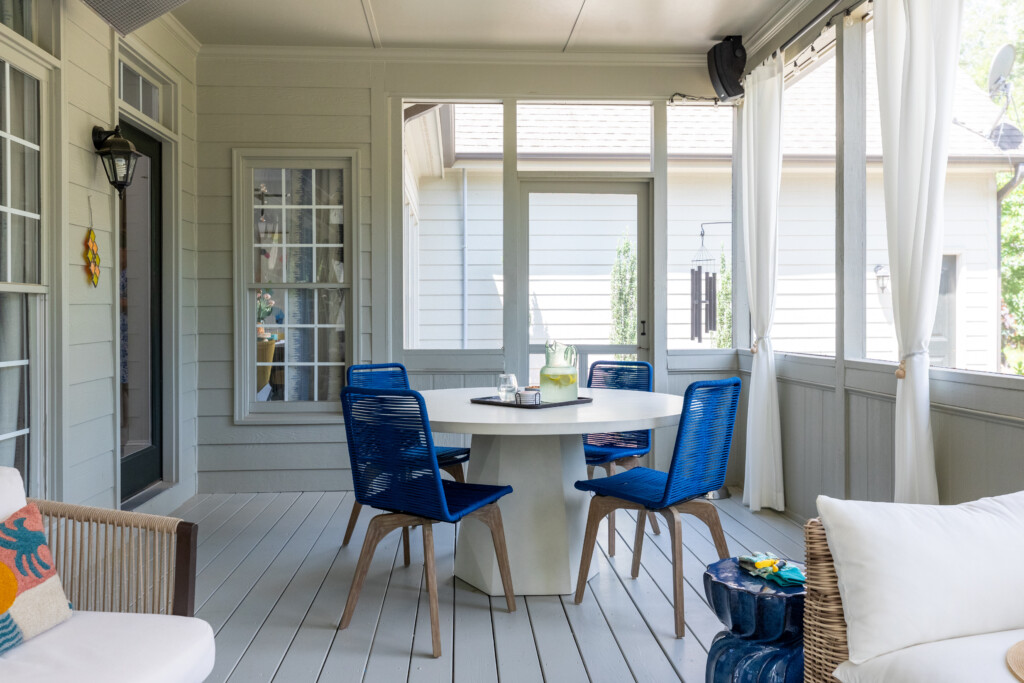 Sunroom with table in forever home – TEW Design Studio